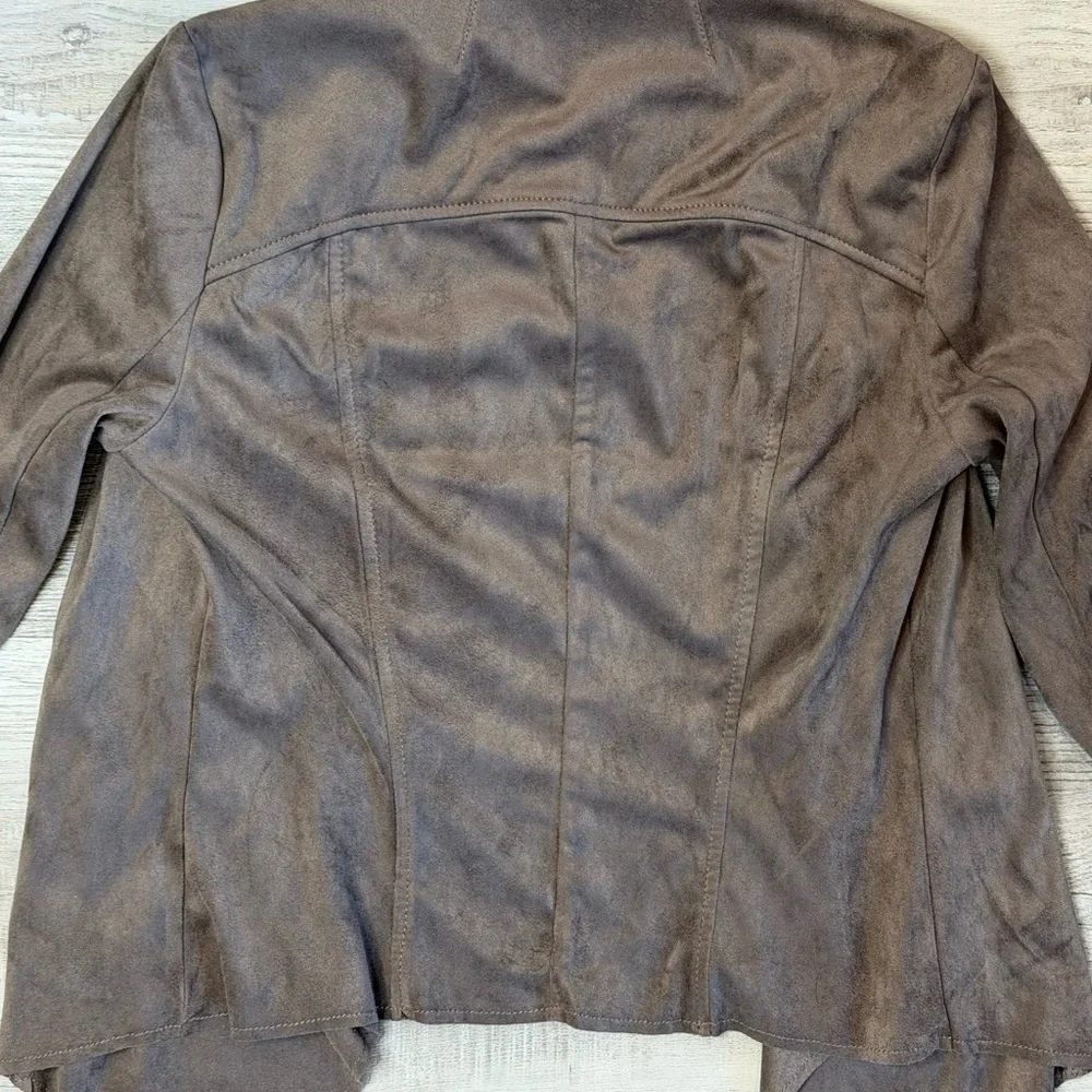Kut from the Kloth Faux Suede lightweight Draping Jacket Women’s size XS Taupe